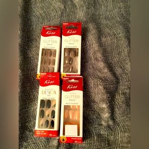 Kiss Almond Shaped Nails 4 packs never used
